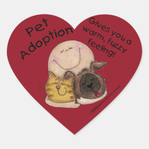 Warm, Fuzzy Feeling! Heart Sticker