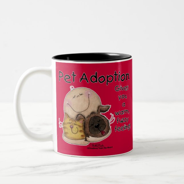 Warm, Fuzzy Feeling! Two-Tone Coffee Mug (Left)