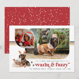 Warm & Fuzzy Pet Holiday Photo Card
