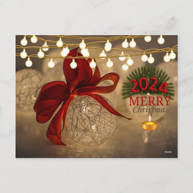 Warm Glow of Christmas 2024 Holiday Postcard (Back)
