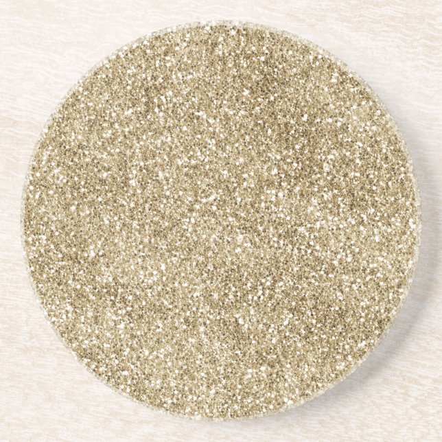 Warm Gold Glam Glitter Glitz   Coaster (Front)