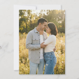 Warm Golden Romantic Photo Invitation