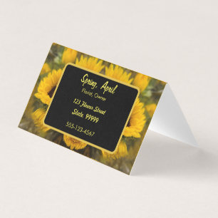 Warm Golden Sunflower Custom Business Card