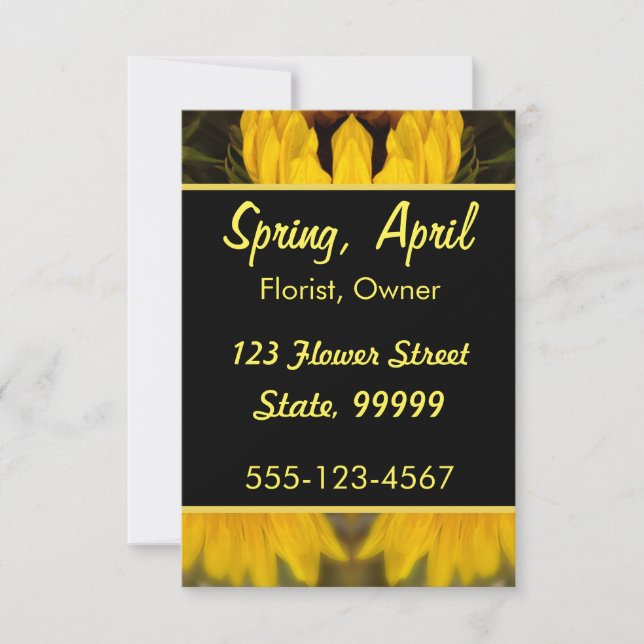 Warm Golden Sunflower Custom Card (Front)