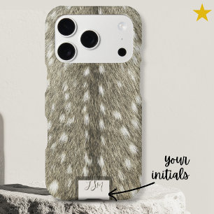 Warm Gray Realistic Deer Hair Speckled Spots 