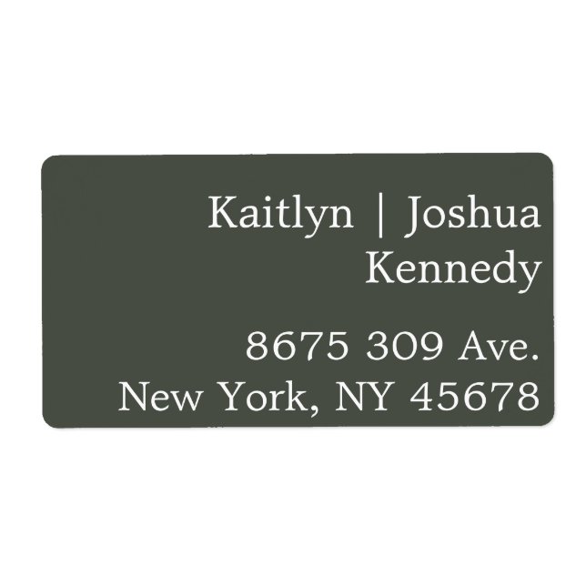 Warm Green Elegant Style Geometric Wedding (Front)