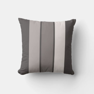 Warm Grey 3 Stripe (1 of 3) 16" Throw Pillow