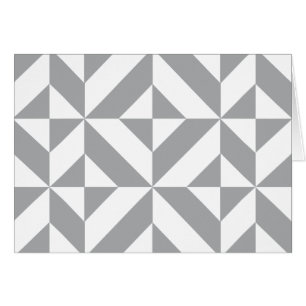 Warm Grey Geometric Deco Cube Pattern