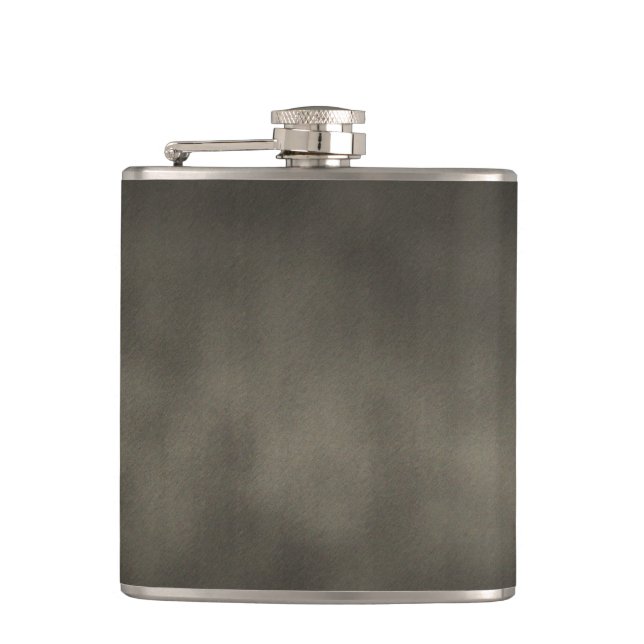 Warm Grey Goth Ombre Background Art Hip Flask (Front)