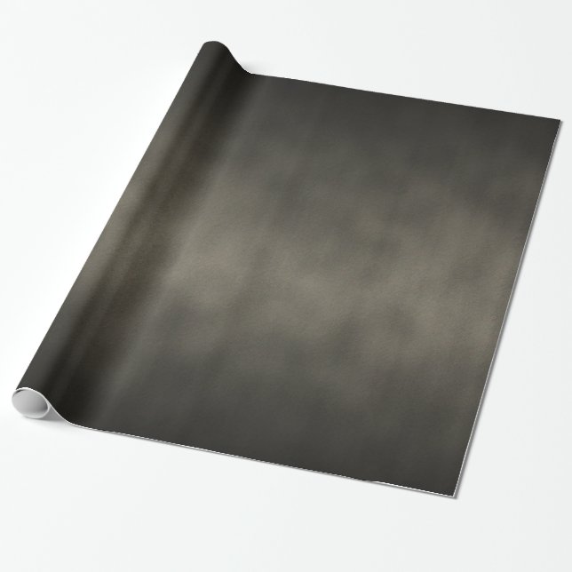 Warm Grey Goth Ombre Background Art Wrapping Paper (Unrolled)