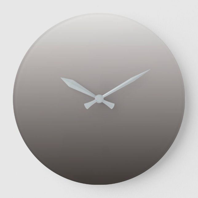 Warm Grey Grey Light to Deep Tones Large Clock (Front)