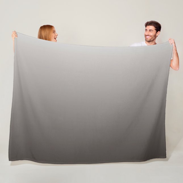 Warm Grey Light to DeepTones Fleece Blanket (In Situ)