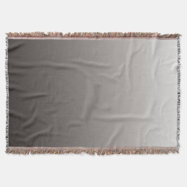 Warm Grey Light to DeepTones Throw Blanket (Front)