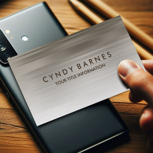 Warm Grey Stripe Business Card