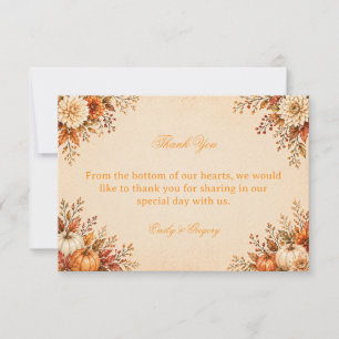 Warm Harvest Floral Thank You Card