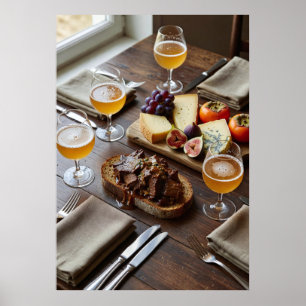 Warm Harvest Gathering Still Life Poster
