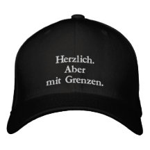 Warm-hearted. But with limits. – Embroidered cap