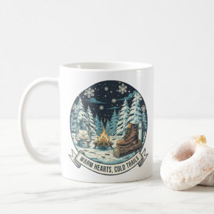 Warm Hearts Cold Trails Winter Artwork Coffee Mug