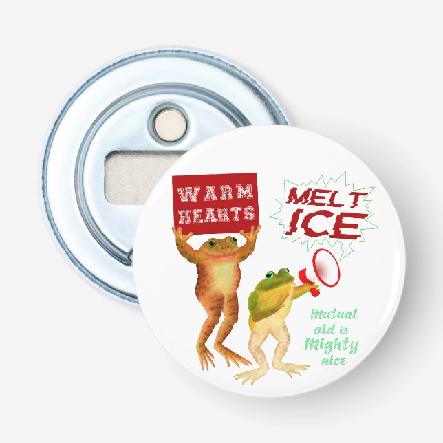 Warm Hearts Melt Ice Bottle Opener (Front)