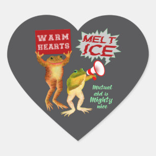 Warm Hearts Melt Ice Heart Sticker