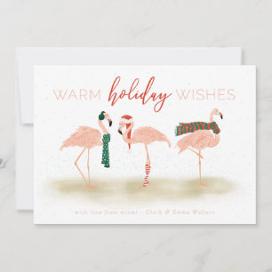 Warm Holiday Flamingos Card