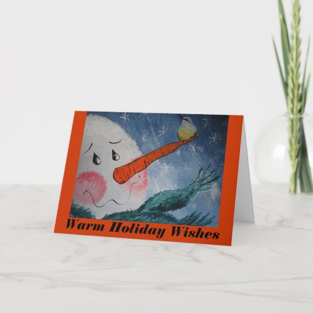 Warm Holiday Wishes Card (Front)