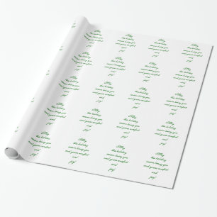 Warm Holiday Wishes Christmas Message Wrapping Paper