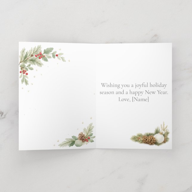 Warm Holiday Wishes Design (Inside Laydown)