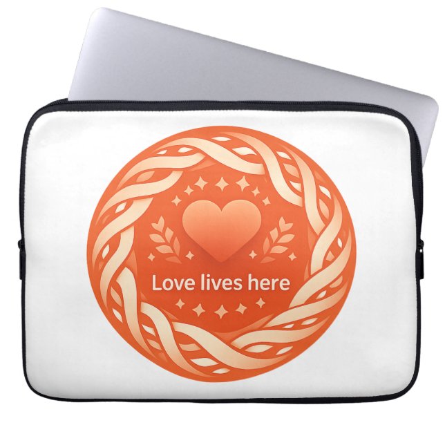 Warm Home Love Design Laptop Sleeve (Front)