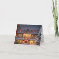 warm house christmas card