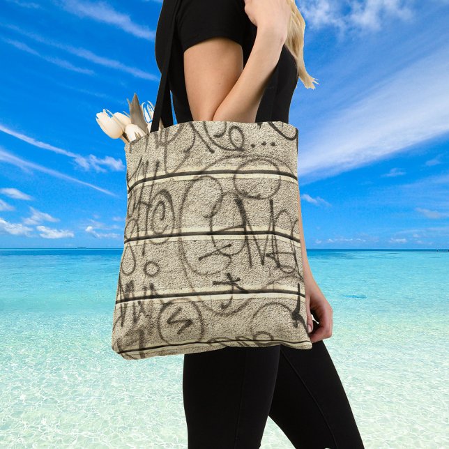 Warm Hues Urban Graffiti Style Tote Bag (Creator Uploaded)