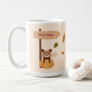 Warm Hugs – Cosy Woodland Animals Autumn Coffee Mug