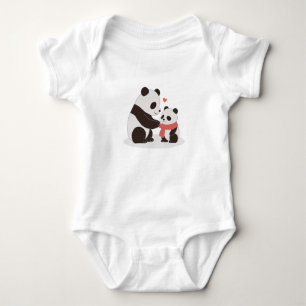 Warm Hugs, Panda Love Baby Bodysuit