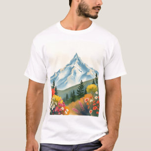 Warm Impressionistic Mountain Landscape T-Shirt