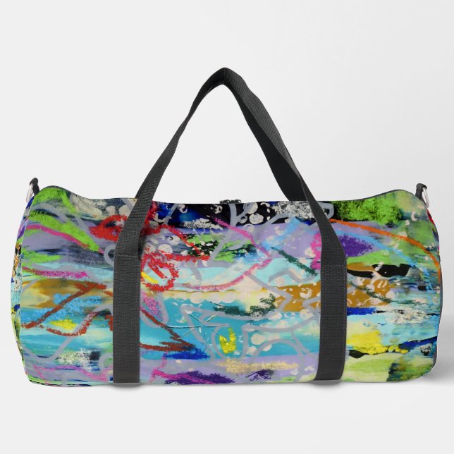 Warm Layers by Lydia's Art Sangria Duffle Bag (Front)