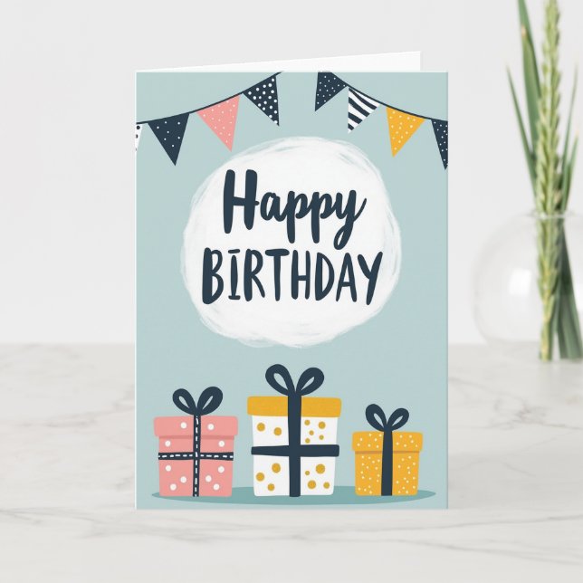 Warm Lettered Birthday Card (Front)