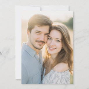 Warm Light Blue Romantic Photo Invitation