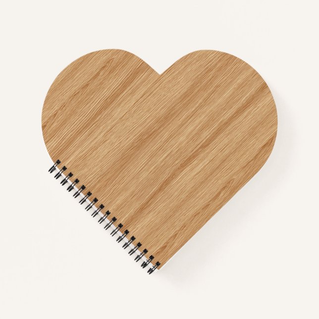 Warm Light Wood Grain Texture with Natural Flow Notebook (Front)