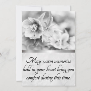 Warm memories sympathy card