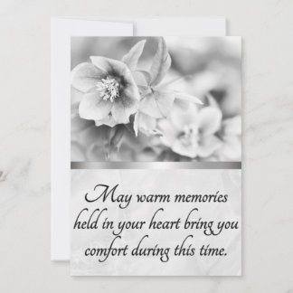 Warm memories sympathy card