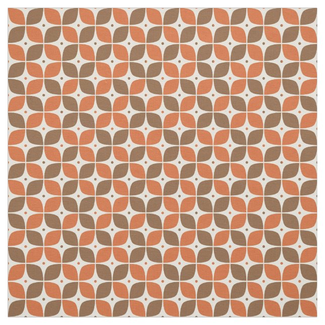 Warm Mid-Century Retro Boomerang Atomic Fabric (Swatch)