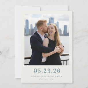 Warm Minimalist Photo Save The Date