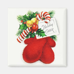 Warm Mittens & Holiday Cheer Vintage Magnet