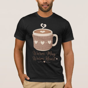 Warm Mug Warm Heart Cosy Knitted Coffee Cup T-Shirt