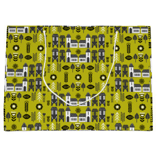 Warm Mustard Scandi Home Decor Large Gift Bag