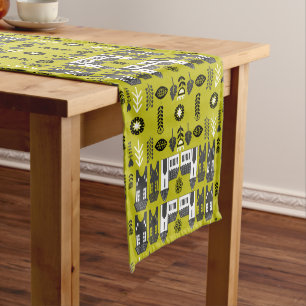 Warm Mustard Scandi Home Decor Short Table Runner