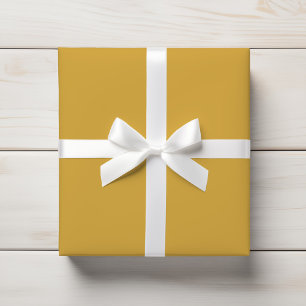 Warm Mustard Spicy Yellow Solid Colour Wrapping Paper