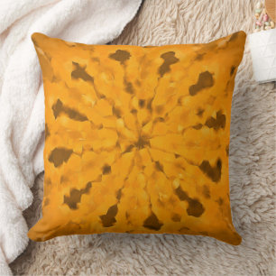 Warm Natural Earth Colours Golden Ochre Cushion
