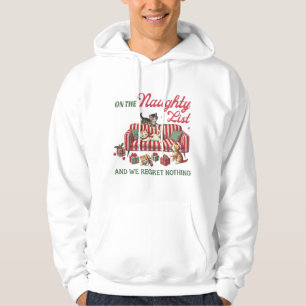 Warm Naughty Cat Christmas Cosy Pet Lover Hoodie
