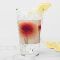 Warm Neutral Abstract Glass Cup